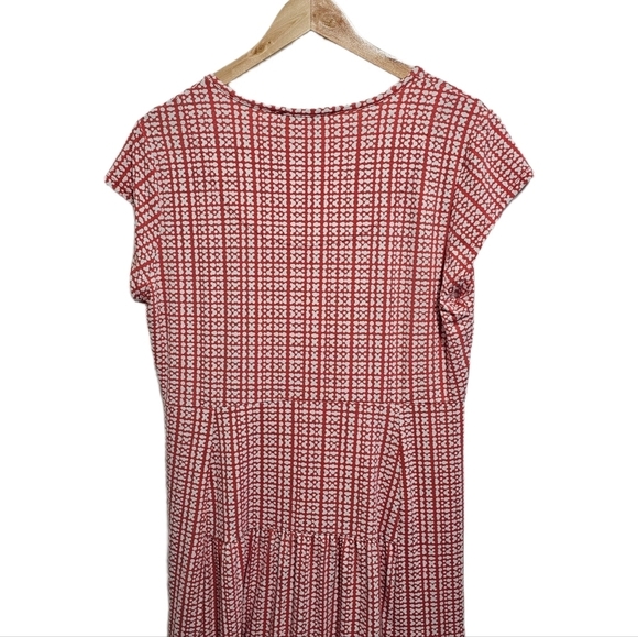 Tommy Hilfiger dress dot tiered print white and red hi low skirt midi si… - Picture 12 of 15